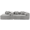 Sectional Free Combined Sofa With 2 Side Pockets by HouseOfZazla