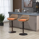 Modern Swivel Bar Stools Adjustable Counter Chairs With Footrest (Set of 2) by HouseOfZazla