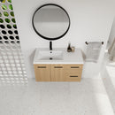 Wall Mounted Floating Bathroom Vanity With Sink, Door & Drawers Modular Cabinet
