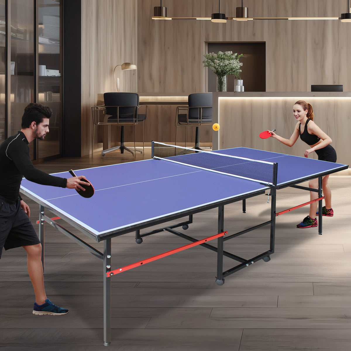 8ft Mid-Size Table Tennis Table Set, photo 9 of 10