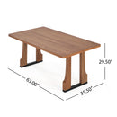 63" Rectangular Dining Table (Natural Color) by HouseOfZazla