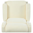 Push Back Recliner Chair Upholstered With Classic Wing Back And Solid Gourd-Shaped Legs by HouseOfZazla