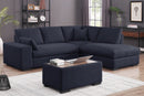 Joshua - 100" Sectional Sofa with Right Facing Chaise and Console Ottoman by HouseOfZazla