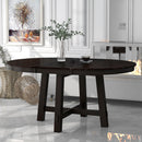 Gia Round Extendable Dining Table with 16" Leaf Wood by HouseOfZazla
