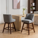 Counter Height Swivel Barstools, 26'' H Seat Height Upholstered Bar Stools (Set of 2), Fabric by HouseOfZazla