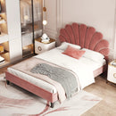 Upholstered Platform Bed With Flower Pattern Headboard by HouseOfZazla