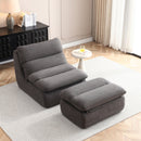 32" Bean Bag Chair with Ottoman