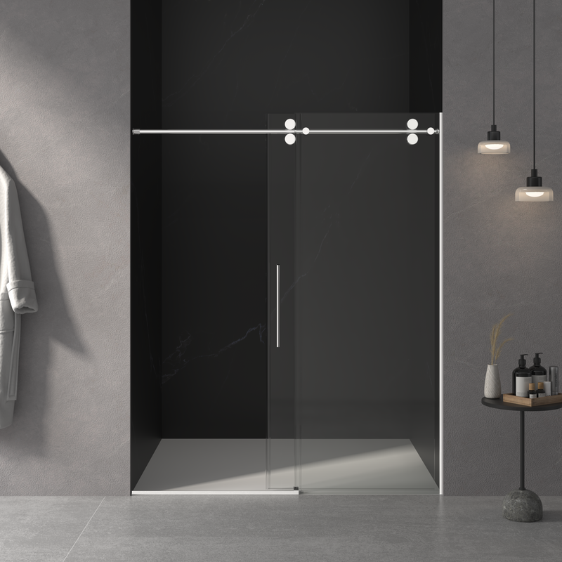 56"-60"W x 76"H Frameless Shower Door, photo 3 of 10