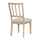 5-Piece Dining Table Set, 44" Round Dining Table with Curved Bench & Side Chairs for 4-5 People for Dining Room and Kitchen (Natural Wood Wash)