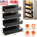 Magnetic Spice Rack with 8 Removable Hooks for Kitchen by LJGDeals