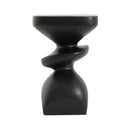 Black Abstract Tiered MGO Side Table