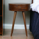Nordic Chestnut Circular Nightstand by HouseOfZazla