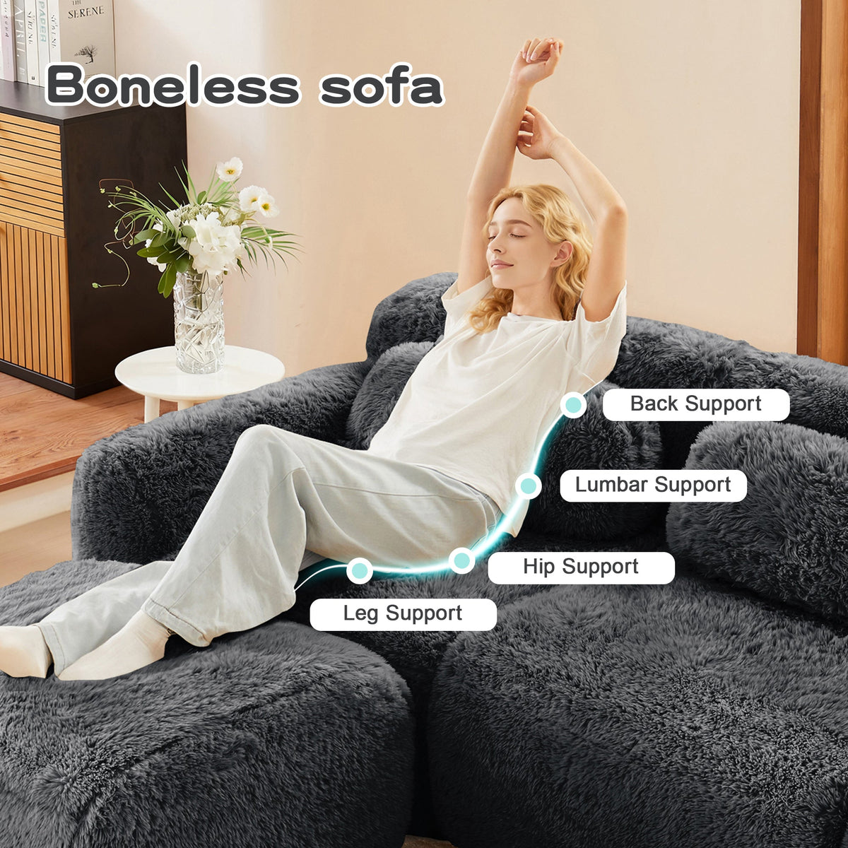 U-Shaped Boneless Sofa, photo 7 of 10