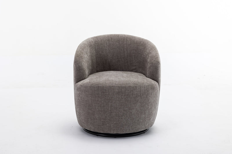 Walker Edison | Chenille Swivel Accent Barrel Chair