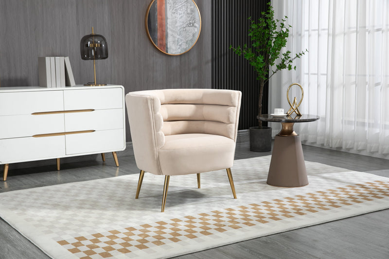 Accent Chair, leisure single chair with Golden feet