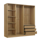 Doorless Storage Wardrobe For Dedroom With Shelves And 3 Drawers by HouseOfZazla