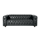 Comfy 3 Seat Sofa with Wooden Legs - Black by HouseOfZazla