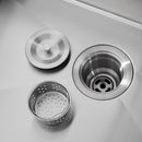 Stainless Steel Kitchen Sink, 33"x22" Single Bowl, Overmount Handmade Sink in Brushed by HouseOfZazla