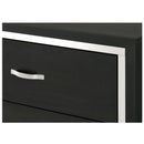 2 Drawer Bedroom Nightstand With Handles - Black by HouseOfZazla