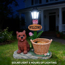Sitting Puppy Solar Planter Outdoor Statue by HouseOfZazla