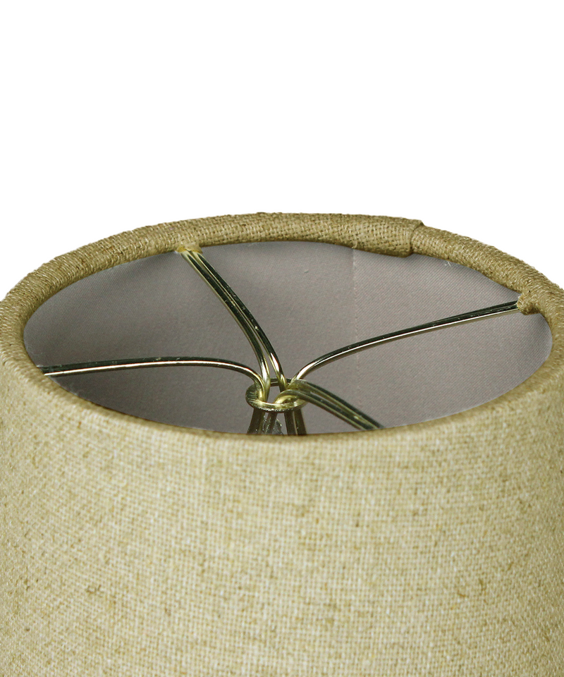 6"W x 5"H Set of 6 Sand Linen Drum Chandelier Clip-On Lampshade