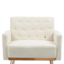 Accent Chair, leisure single sofa with Rose Golden feet