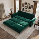 3 In 1 Convertible Sleeper Sofa With Nailhead Trim & Rolled Arm by HouseOfZazla