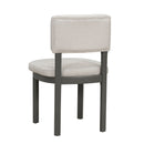 Dining Table Set With 6 Upholstered Chairs, Rectangular Table With Cutout Legs by HouseOfZazla