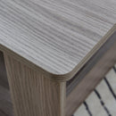 A modern and practical gray textured coffee table,tea table.Double layered coffee table made of MDF material,. Suitable for living room,bedroom and study room. 43.3"x21.6"x16.5" CT-16