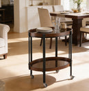 Oval 2 Shelf Dark Kitchen Cart by HouseOfZazla