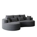 Curved Oversized Sectional Sofa With Extra Deep Seat by HouseOfZazla