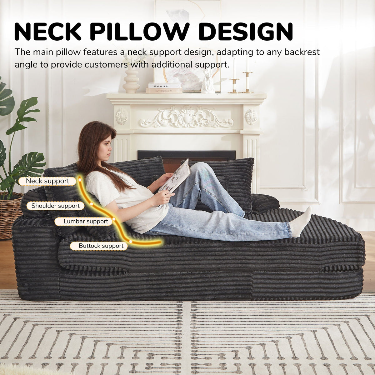 Semi Circular 2 In 1 Sofa Bed With Neck Pillow, photo 40 of 40