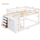 Bunk Bed With 4 Drawers and 3 Shelves by HouseOfZazla