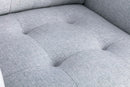 Victoria - Fabric Loveseat With Metal Legs, Side Pockets, And Pillows