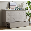 Cabinet Bed with Storage and Foam Mattress