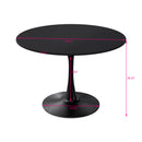 42.12" Modern Round Dining Table with Round MDF Table Top, Metal Base Dining Table, End Table Leisure Coffee Table