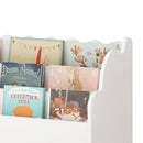 Bookshelf With Storage Bins And Drawer, Multi Functional Book Organizer For Toddlers - White by HouseOfZazla