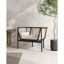 Versailles - Accent Armchair With Rattan Frame - Cream by HouseOfZazla