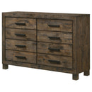 Bren - 8 Drawer Dresser With Pull Handles - Rustic by HouseOfZazla