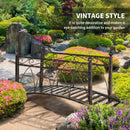 Outsunny 3.3' Metal Arch Zen Garden Bridge with Safety Siderails by HouseOfZazla