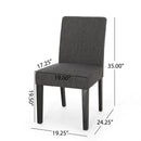 Contemporary Dining Chair With Upholstered Seating and Tapered Legs