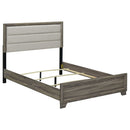 Funston - 4 Piece Queen Bedroom Set With Upholstered Headboard - Oak by HouseOfZazla