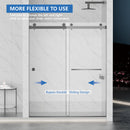 Frameless Shower Door - Double Sliding Design