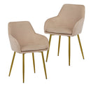 Dining Chair Set For Dining Rooms (Set of 2) - Beige