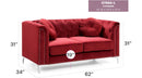 Stylish Sloped Arm Loveseat by HouseOfZazla