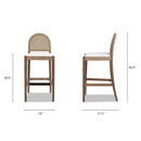 Panama - Curved Back Cane Bar Stool (Set of 2) by HouseOfZazla