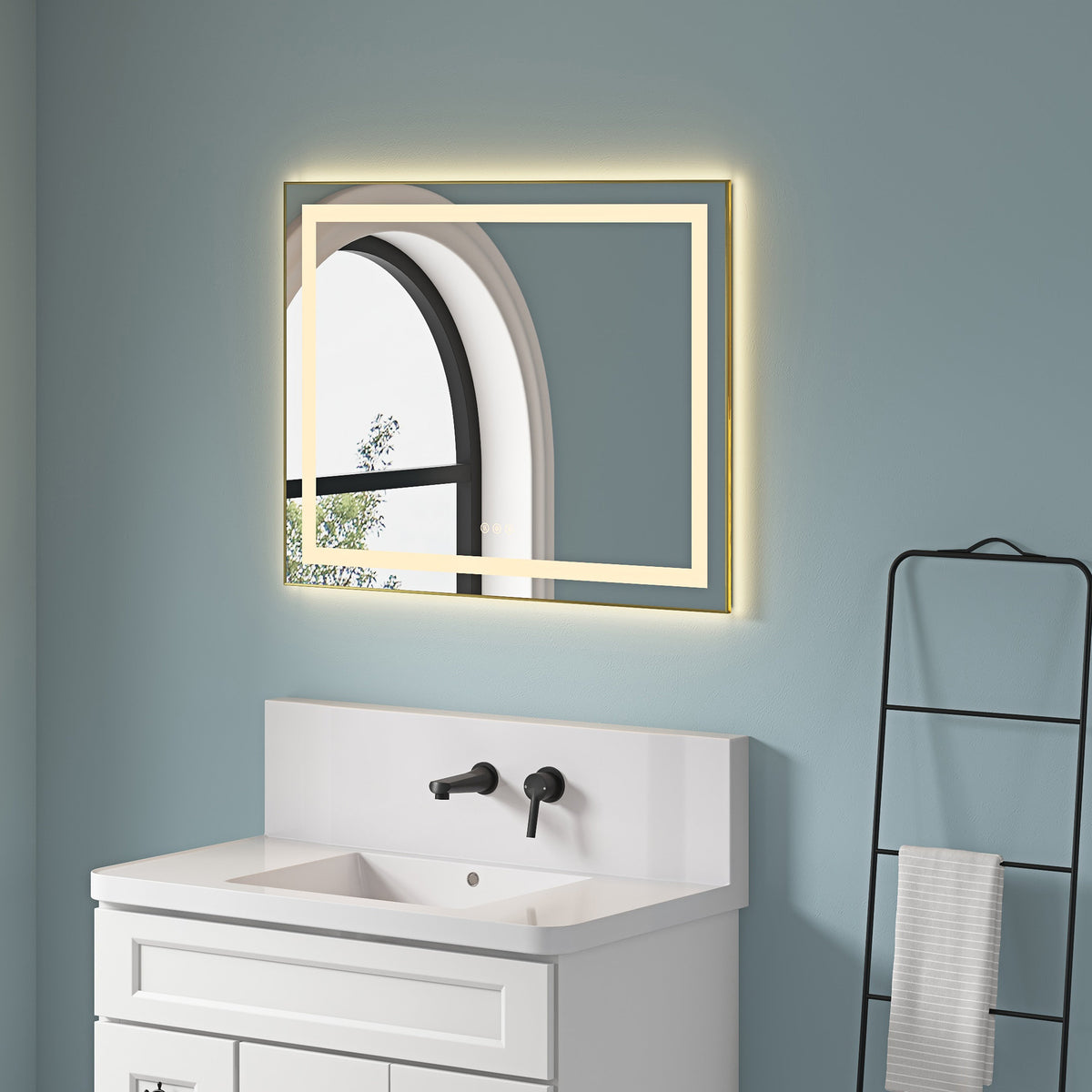 36" x 28" LED Bathroom Mirror with Front and Backlight, photo 9 of 10