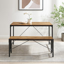 Angle Iron 44" Trestle Style Dining Bench