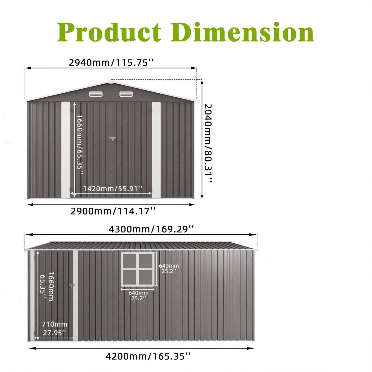 Outdoor Storage Shed With Lockable Doors, photo 38 of 39