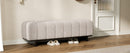 Indoor Dining Bench in Oatmeal Chenille Fabric with Rubber Wood Legs by HouseOfZazla